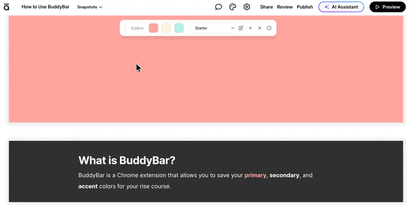 Dragging BuddyBar to different positions